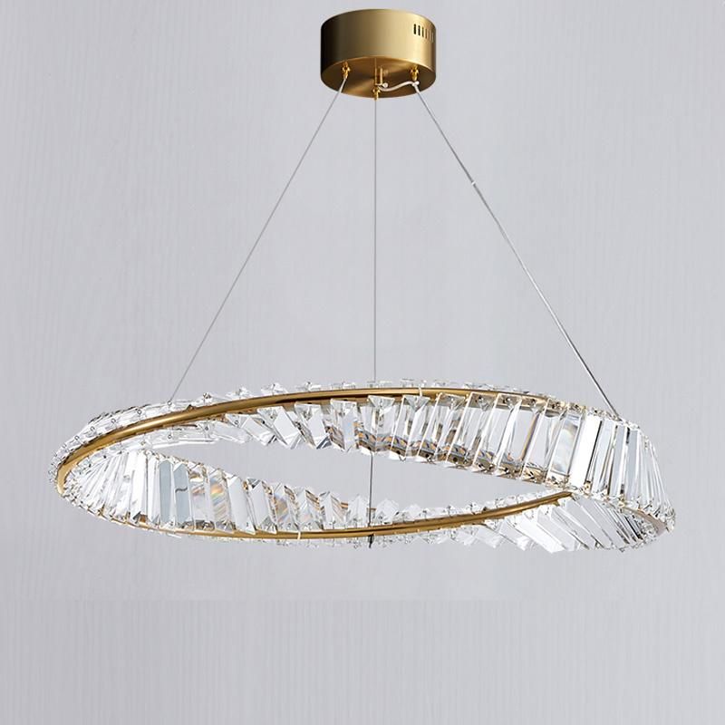 Transparent Lampshade Crystal Modern Style Pendant Lamp Chandelier Living Room Lamp