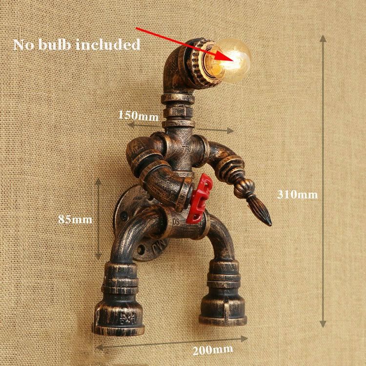 Steam Punk Wall Lamp Creative Restaurant Hall Corridor Stair Iron Robot Wall Light (WH-VR-43)