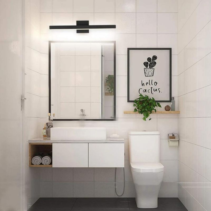 LED Bathroom Vanity Lighting Fixture Morden Bath Light Bar Black Wall Sconce 14W 4000K