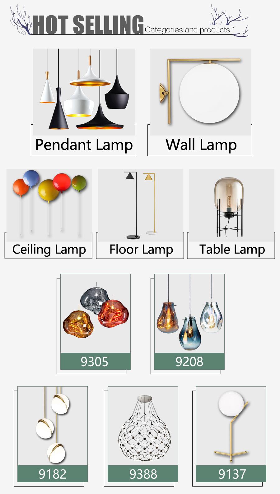 Clear/Amber/Gold/Smoky/Gold/Silver/Copper Glass Popular Sale Pendant Lights