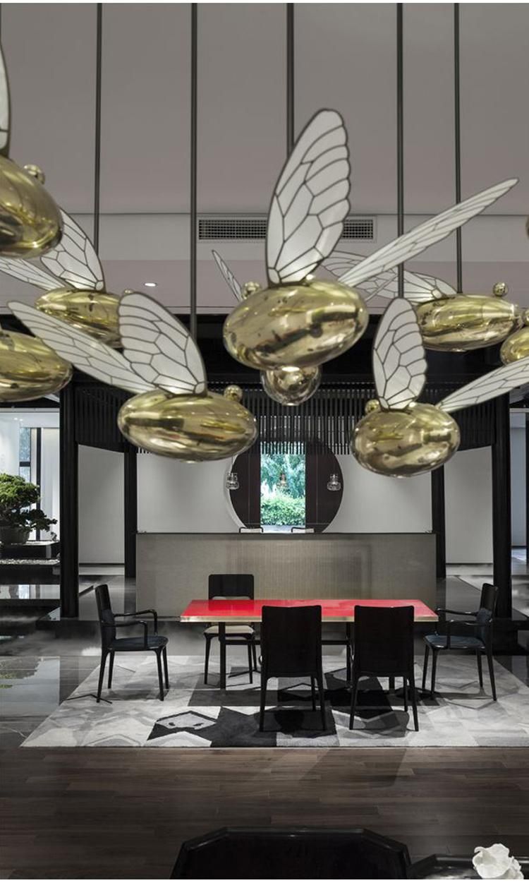 Non-Standard Design Custom Decorative Exhibition Hotel Villa Living Room Modern LED Chandelier