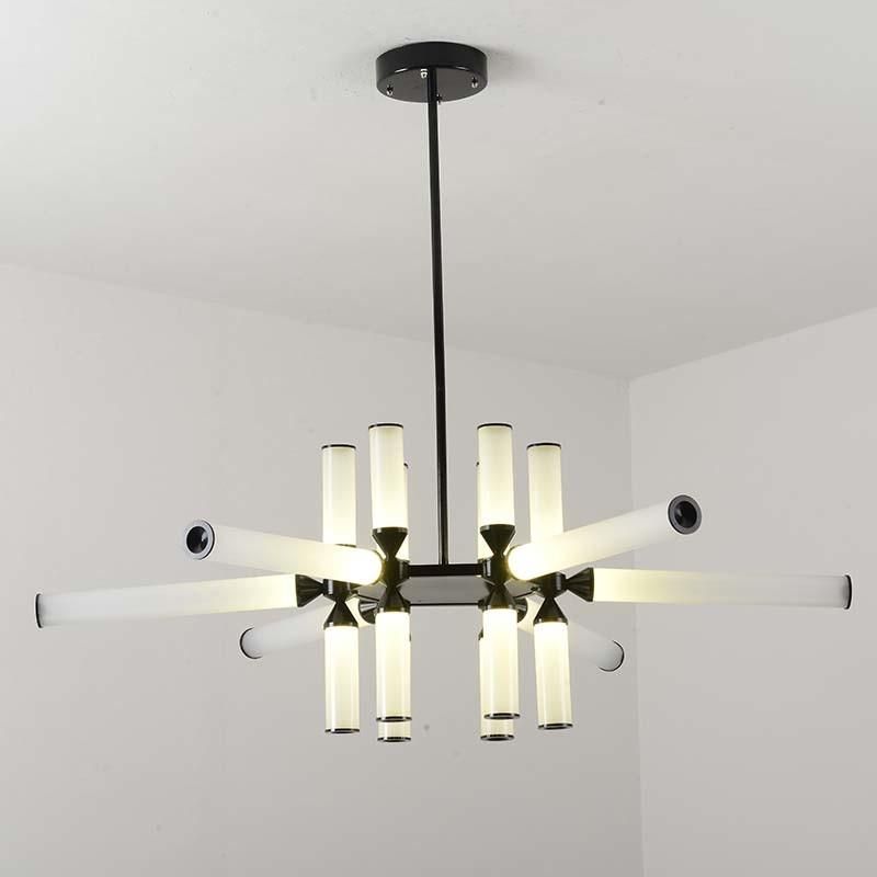 Simple Fashion White Color Glass Tube Pendant Light