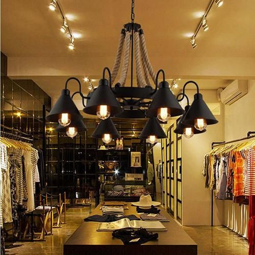 Industrial Modern Chandelier Pendant Light for Dinner Room Coffee Bar Decoration