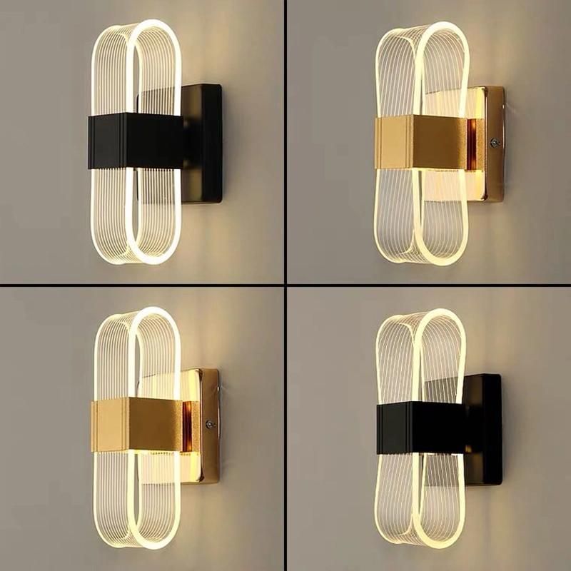 Modern Transparent Line Light Guide LED Bar Light Luxury Creative Living Room Scandinavian Wall Lamp (WH-OR-230)