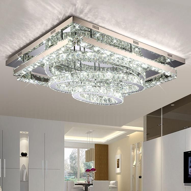New Modern Living Room Banquet Hall Crystal Lamp Chandelier Edison Lighting