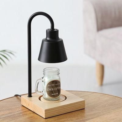 Contracted Scent Wooden Base Electric Censer Melted Wax Night Lamp Candle Warm Lamp Melting Wax Lamp Aromatherapy Lamp