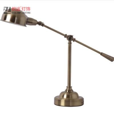 Hotel Bronze Iron Flexible Desk Table Lamp Lighting