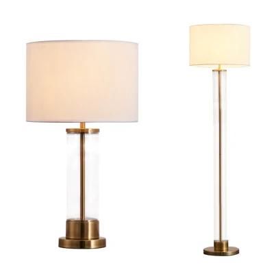 MID Century Metal Base Glass Floor Lamp LED Table Lamp for Living Bedroom Decorative Shade Gold Industrial Floor Lamp Hotel Lamp