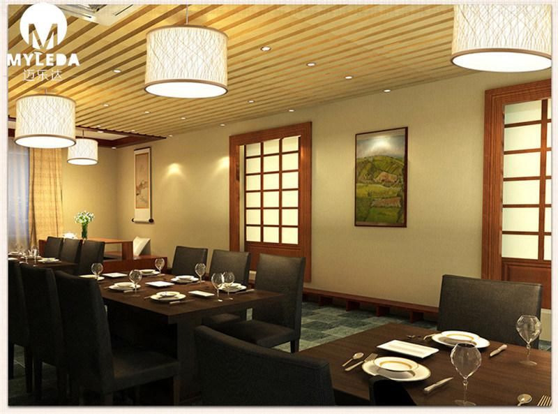 Retro Hotel Corridor Classic Wooden Cloth Cover Chandelier of Home