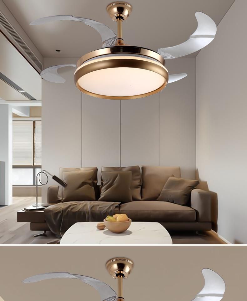 Bedroom / Office Simple Style Decoration LED Ceiling Fan Light