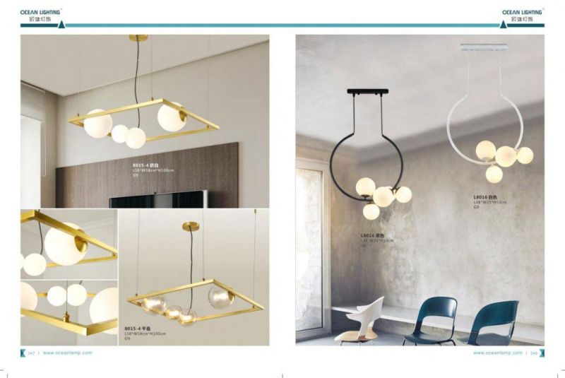 Modern LED Pendant Glass Light with Hotel, Restaurant or Offices