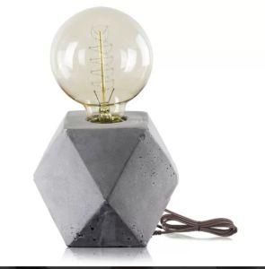 Bedroom Concrete Table Light with Plug Cord