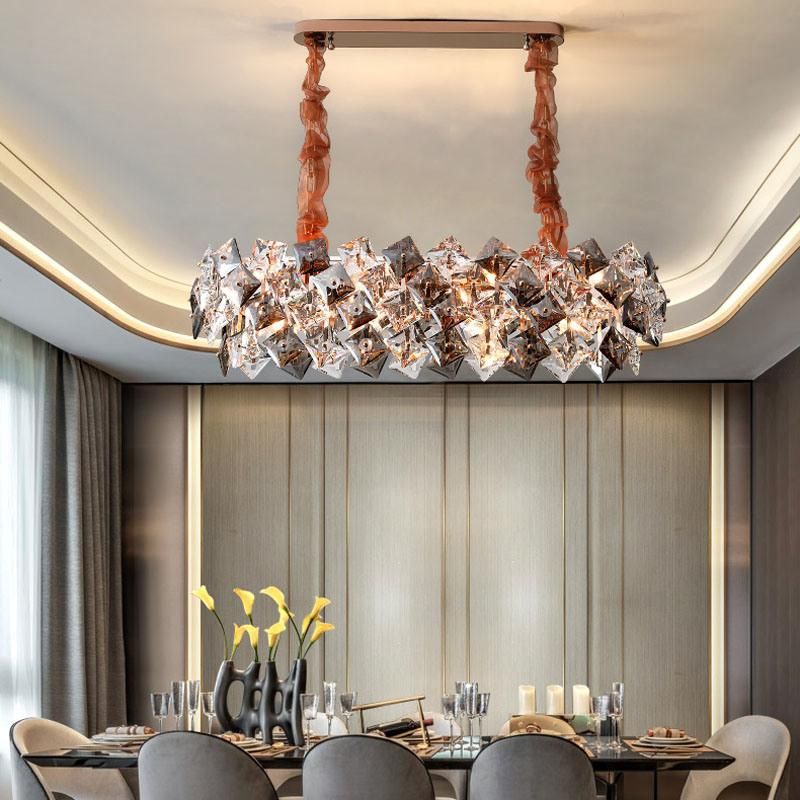 Modern Lighting Crystal LED Chandelier Lamp Living Room Hall Pendant Light