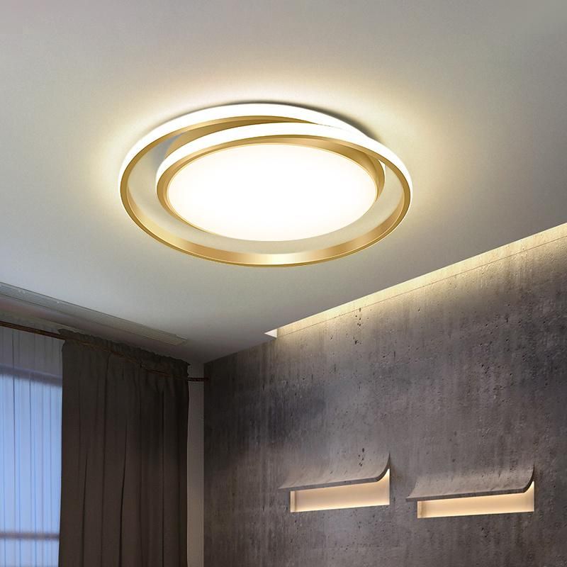 Circle Golden Chandelier Ceiling Lamp Pendant Lamp Living Room Lamp LED