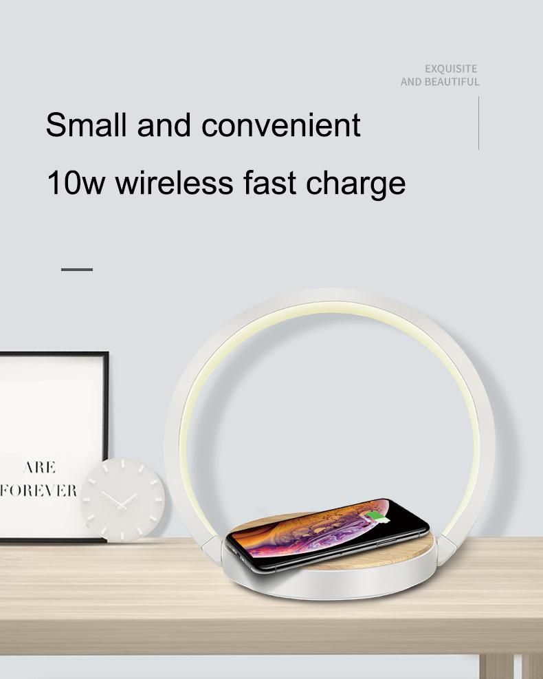 LED Creative Light Smart Bedside Mobile Phone Wireless Charging Table Lamp