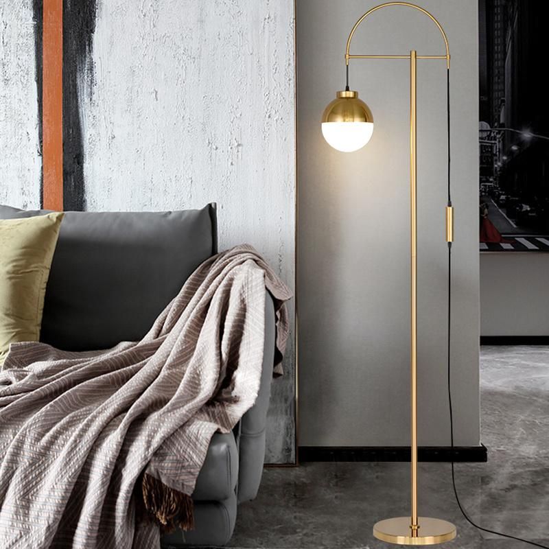 Golden Copper Shade Floor Lamp Living Room Lamp Bedside Lamp