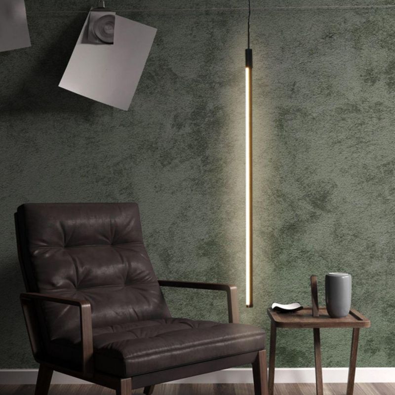 Nordic Simple Black Aluminum LED Modern Ceiling Lighting Pendant Lamp
