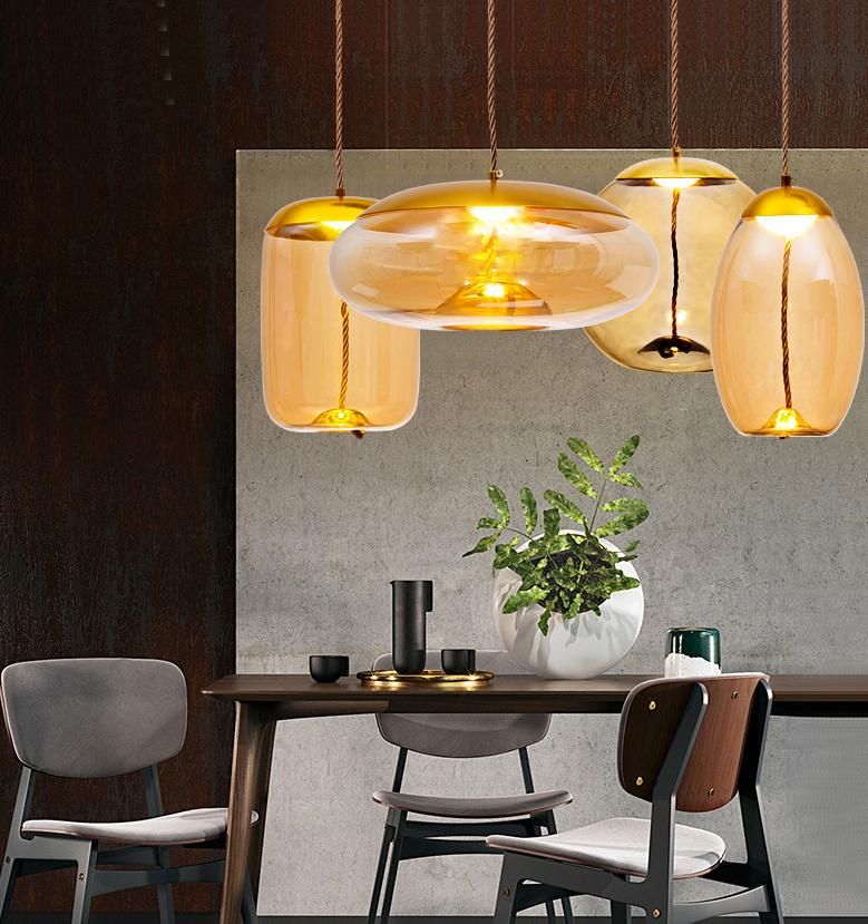Wholesale Colorful Glass Hanging Decorative Kid Room Lighting Nordic Ceiling LED Kitchen Chandeliers & Pendant Light