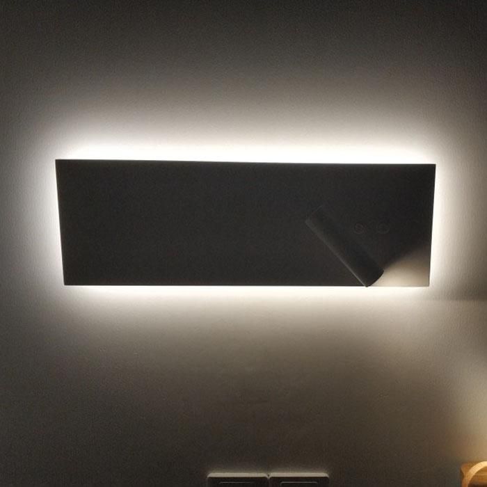 Modern Bedroom Wall Sconce with LED Reading Light Lamp with Button