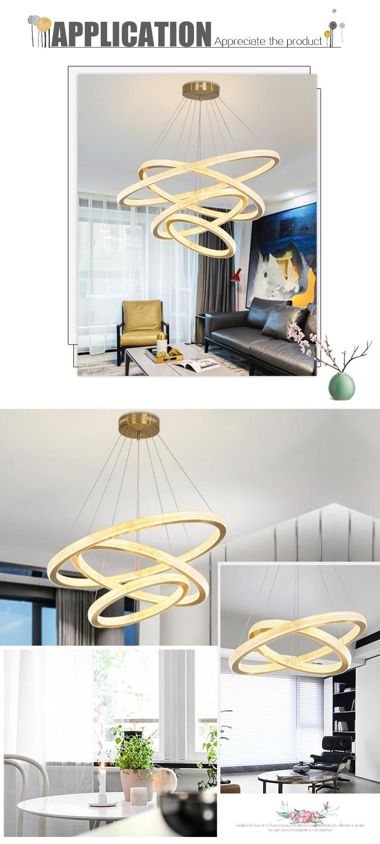Hotel Luxury Chandelier LED Decorate Home and Project Round Fixture