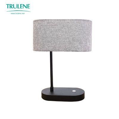 Modern Bedside Fabric Table Lamp Dimmable with Touch Switch