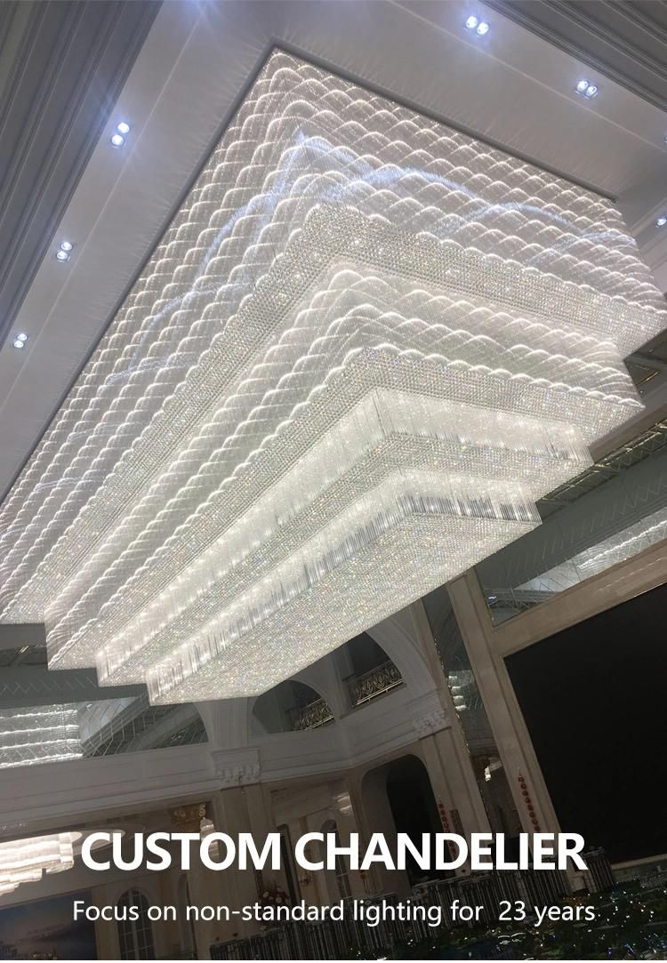 Luxury Business Center Banquet Villa Custom Project LED Chandelier Ceiling Light