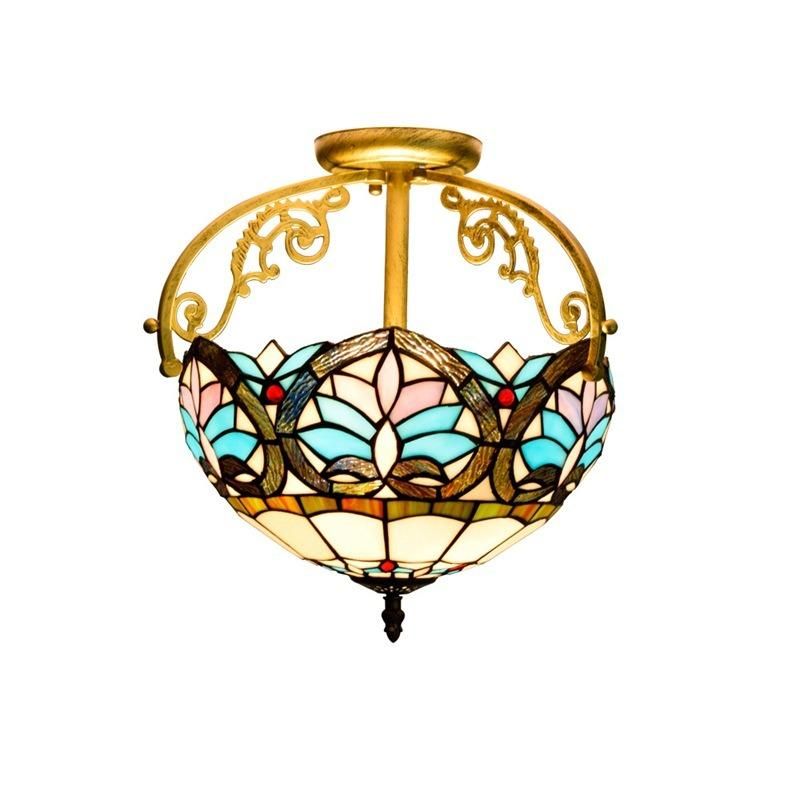 European Retro Mediterranean Style Heart Chandelier Colored Glass Ceiling Lights (WH-TA-32)