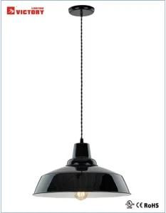 Round Industrial Black Metal Decorative Project Chandelier Lamp