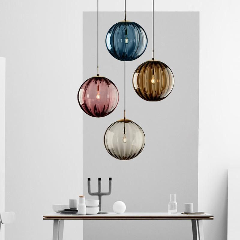 Nordic Glass Pendant Lamp E27 LED Modern Minimalist Creativity Lights for Dining Room Study Bar Pendant Light (WH-AP-242)