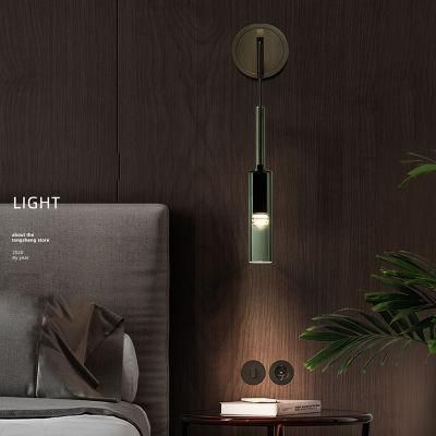 Bedhead LED Lamp Modern Living Room Corridor Personality Glass Bedside Wall Light