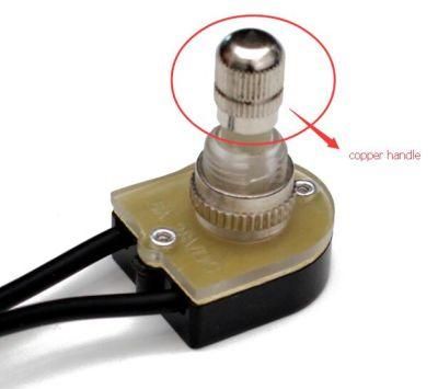 125V 250V Upright Single Loop Knob Rotary on off Switch for Ceiling Lamp