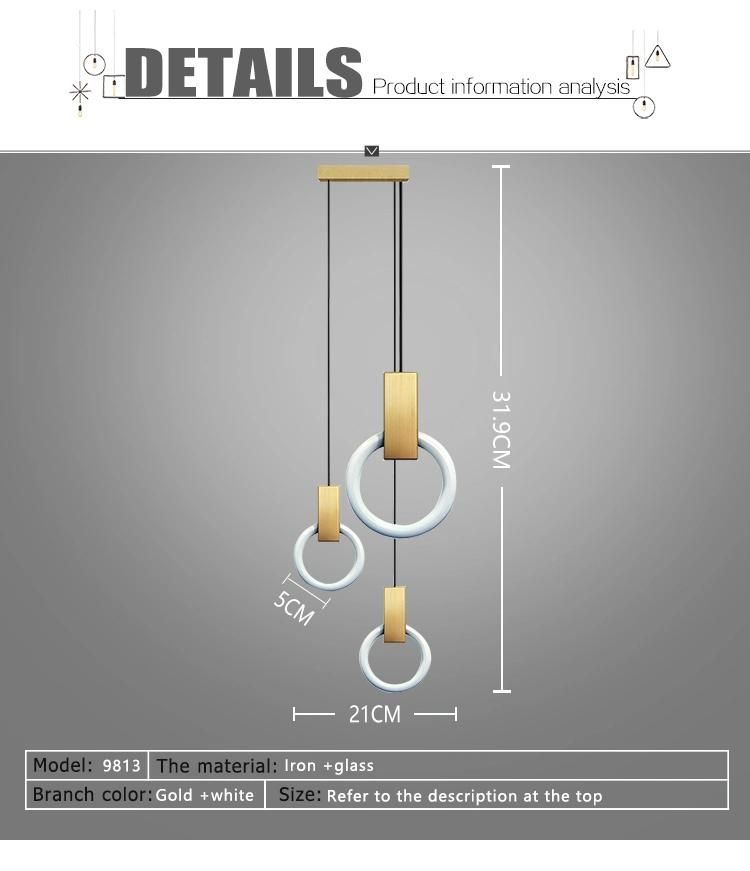 Newest Design Circle LED Hanging Lighting Modern Ring Pendant Lamp
