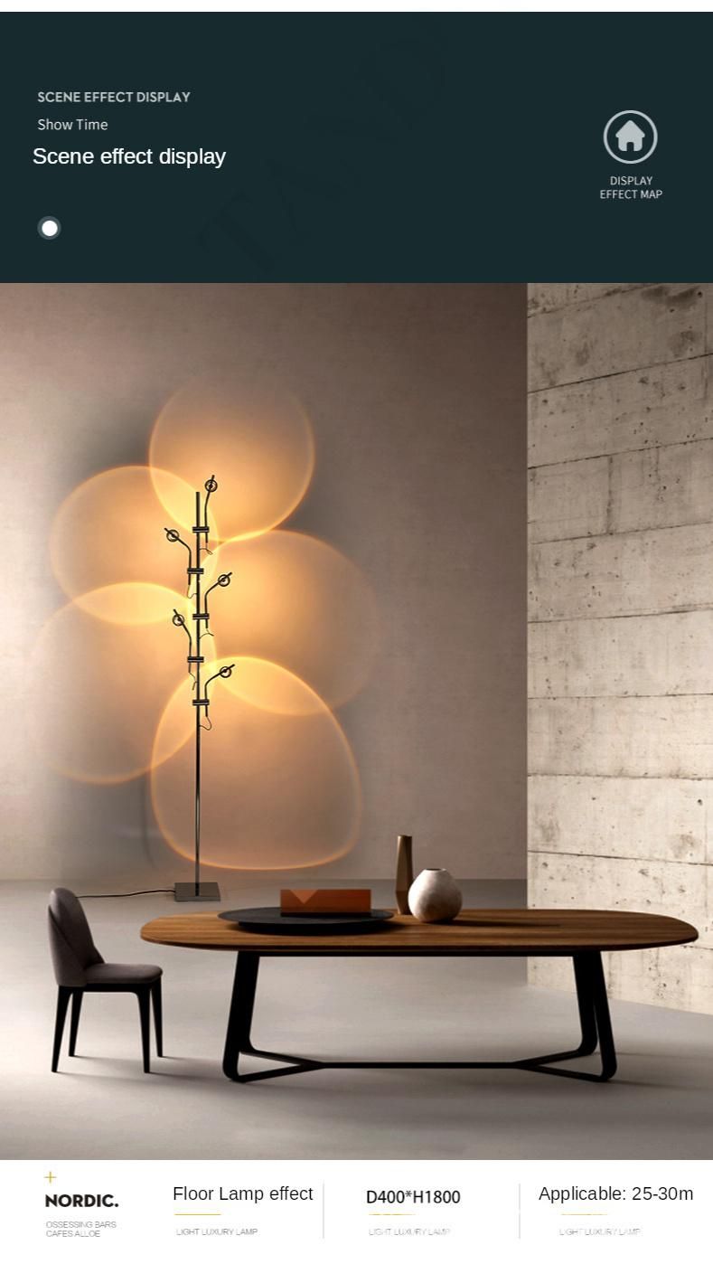 Nordic Floor Light Luxury Lighting Fixture Creative LED Projection Bedroom Living Room Art Table Floor Lamp (WH-MFL-15)