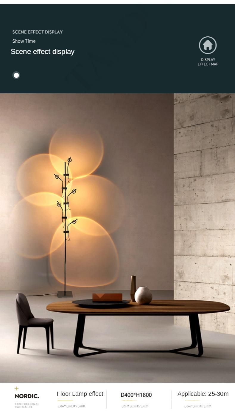 Nordic Floor Light Luxury Lighting Fixture Creative LED Projection Bedroom Living Room Art Table Floor Lamp (WH-MFL-15)