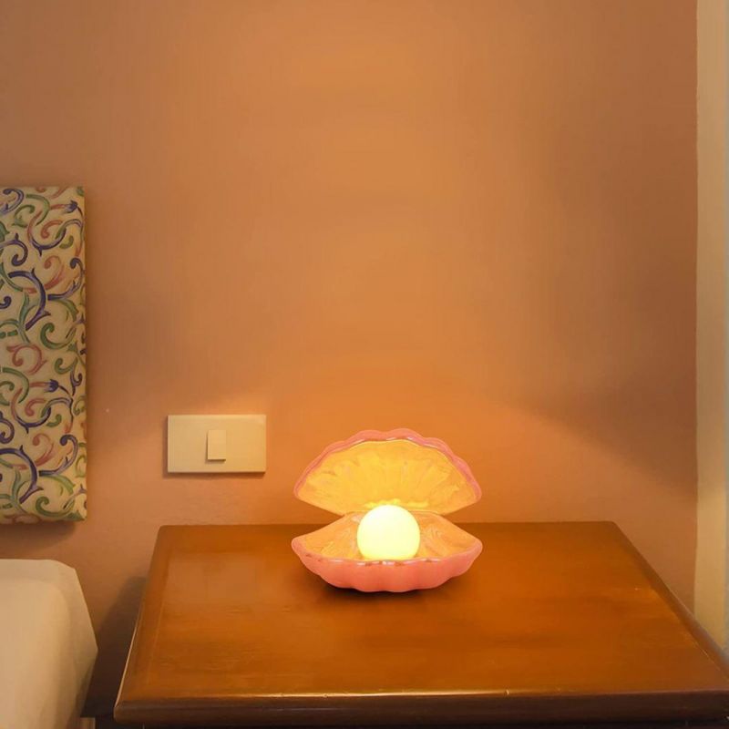 Jlt-6620 Shell Pearl Light LED Night Light Ceramic Shell Lamp Tabletop Light for Kids Room Bedroom