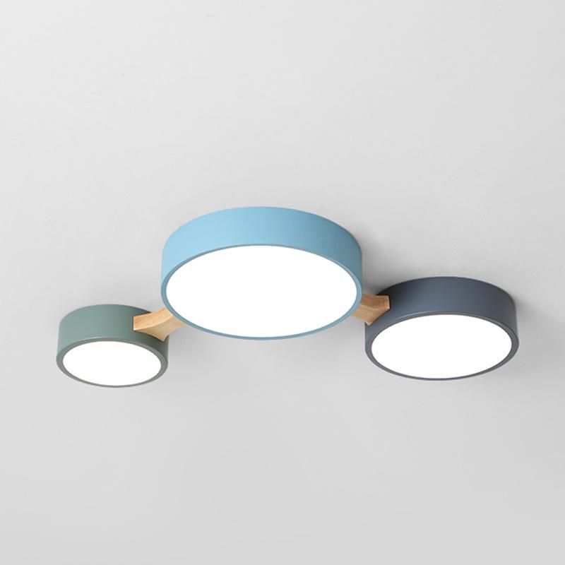 Macaron Color Living Room Light Creative Iron Simple Bedroom Lamp LED