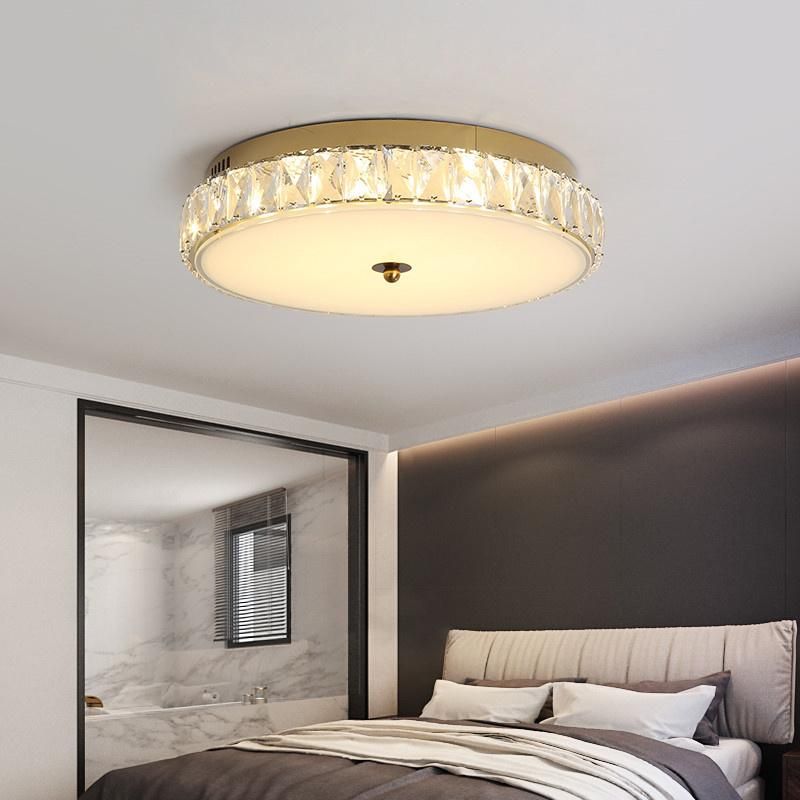 Modern Simple Light Luxury Crystal Lamp Bedroom Lamp Round LED Room Light (WH-CA-84)