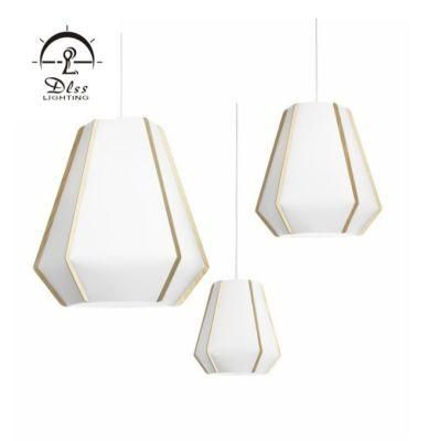 Modern Fabric Wood Pendant Lamp christmas Holiday Room Hanging Light