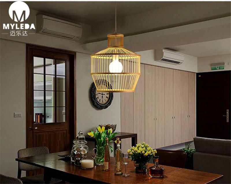 Restaruant Chinese Design Rattan Bamboo Garden Pendant Lights