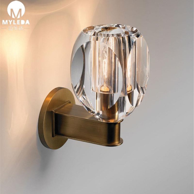 Antique Brass Clear Glass Home Lighting for Walls