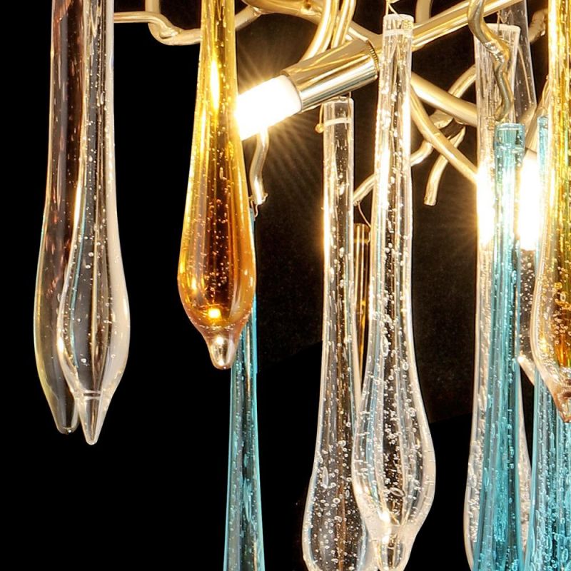 2022 Wholesale Indoor Living Room Bedroom LED Hanging Colorful Pendant Light Modern Luxury Chandeliers Crystal Light