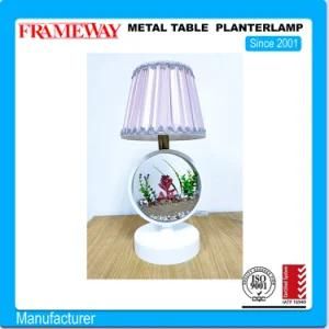 High Quality Custom Manufacturing Home Deco Metal Table Planterlamp with Arylic Water Tank Powder Coated