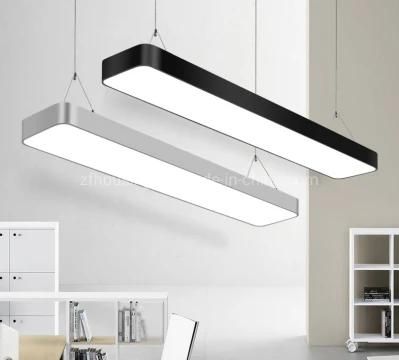 Modern Rectangle LED 5000K White Pendant Lights Meeting Room Hanging Lighting Office Linear Light Zf -Cl-082