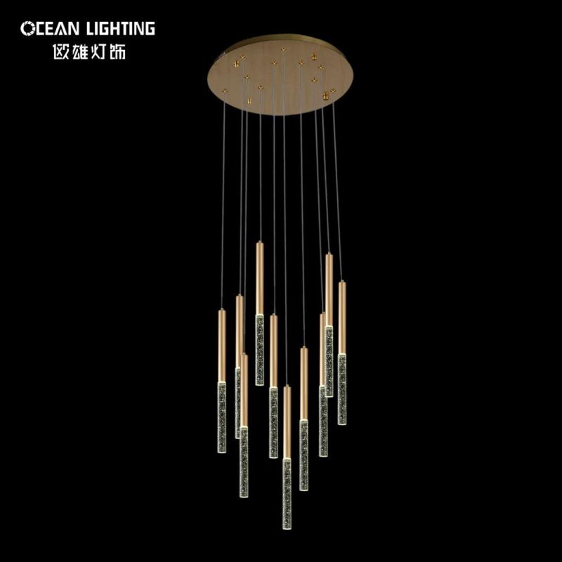 Indoor Cylinder Warm Lighting 3000K Metal Crystal 29*3W Chandelier