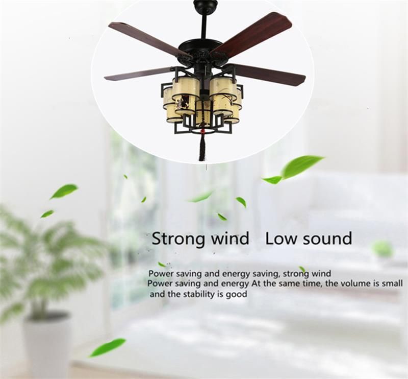 Nordic Modern Glass Lampshade Indoor Lighting Bedroom LED Remote Control Ceiling Fan