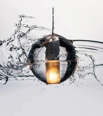 Modern Smoked Bulb Glass Bell Ball Lighting Black Lamp LED Pendant Light