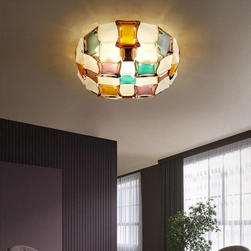 Italy Design Colorful PVC Lattice LED Ceiling Light Creative Living Room Mida Wall/Ceiling Light (WH-OR-218)