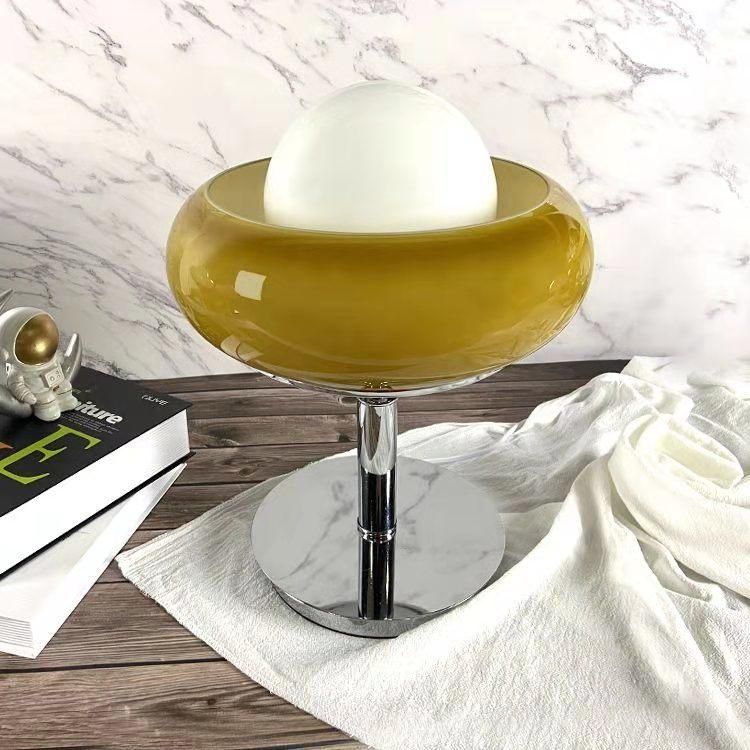 Decorative Nordic Table Lamp Dimmable Plug Desk Lamp Modern Glass Globe LED Table Light