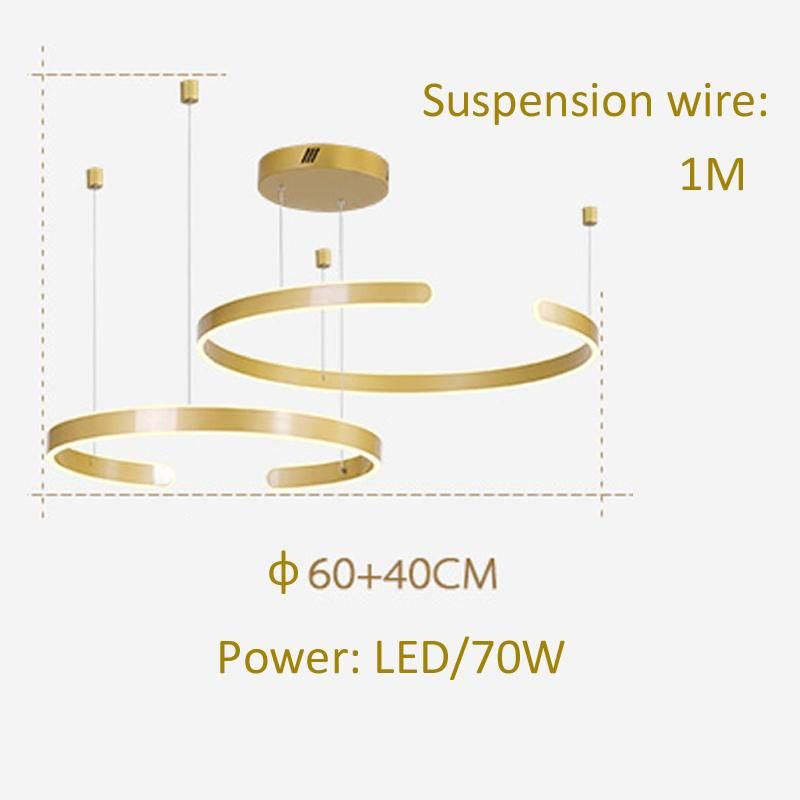 Nordic Style Living Room Pendant Lighting Modern Ring Hall Lamps Restaurant Designer Chandelier