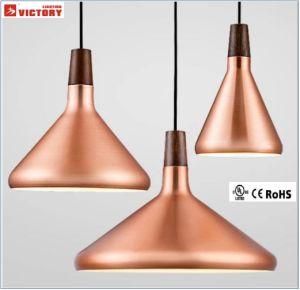 Modern Round Copper Metal Pendant Lamp with Indoor Lighting